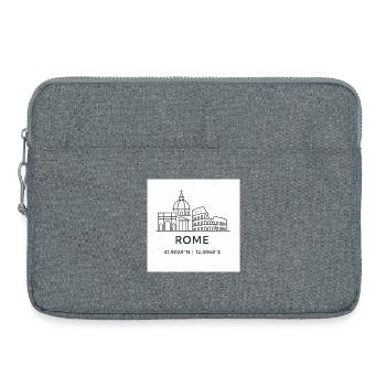 Rom Linienkunst Silhouette Wahrzeichen - Laptoptasche 15" - Grau meliert - Vorne