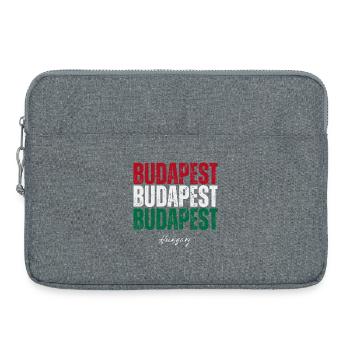 Budapest, Ungarn, ungarischer Stolz - Laptoptasche 15" - Grau meliert - Vorne