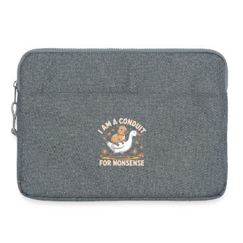 Ich bin ein Kanal für Nonsense - Funny Goose and Capy - Laptoptasche 15" - Grau meliert - Vorne