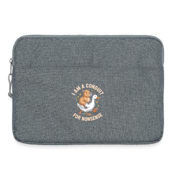 Ich bin ein Kanal für Nonsense - Funny Goose and Capy - Laptoptasche 15" - Grau meliert - Vorne