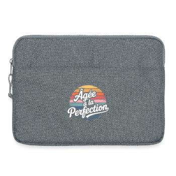 Âgé à la Perfection Retro - Sacoche pour ordinateur portable 15 pouces - gris chiné - Devant