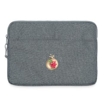 Weihnachtskugel 974 Gold Litschis - Laptoptasche 15" - Grau meliert - Vorne