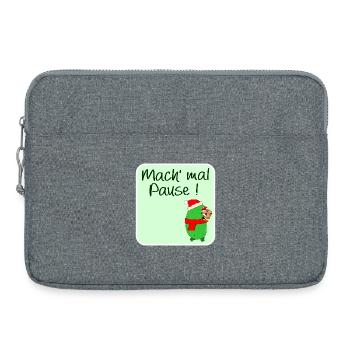 CHRISTMAS BREAK PICKLE SANTA CLAUS - Laptop bag 15" - heather grey - Front