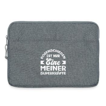 Ich gehe Bogenschießen - Laptoptasche 15" - Grau meliert - Vorne