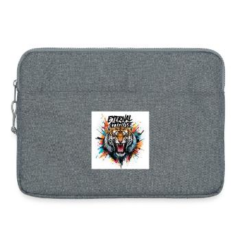 Tiger der ewigen Haltung - Laptoptasche 15" - Grau meliert - Vorne