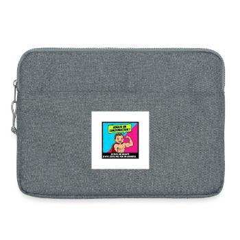Bauhumor für Erwachsene - Laptoptasche 15" - Grau meliert - Vorne
