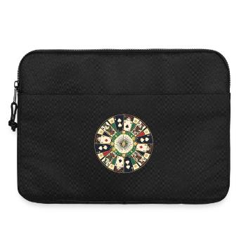 Jeu de cartes de casino Circle Design - Sacoche pour ordinateur portable 15 pouces - noir - Devant