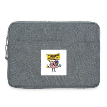 Persönlichkeit je nach Tageszeit - Laptoptasche 15" - Grau meliert - Vorne