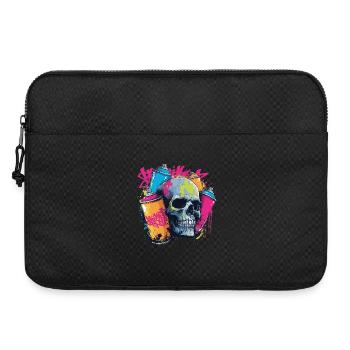 Skull & Graffiti | Colorful street art design - Laptop bag 15" - black - Front