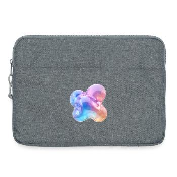 Glänzendes Pastell-Abstraktes Bubble-Design - Laptoptasche 15" - Grau meliert - Vorne