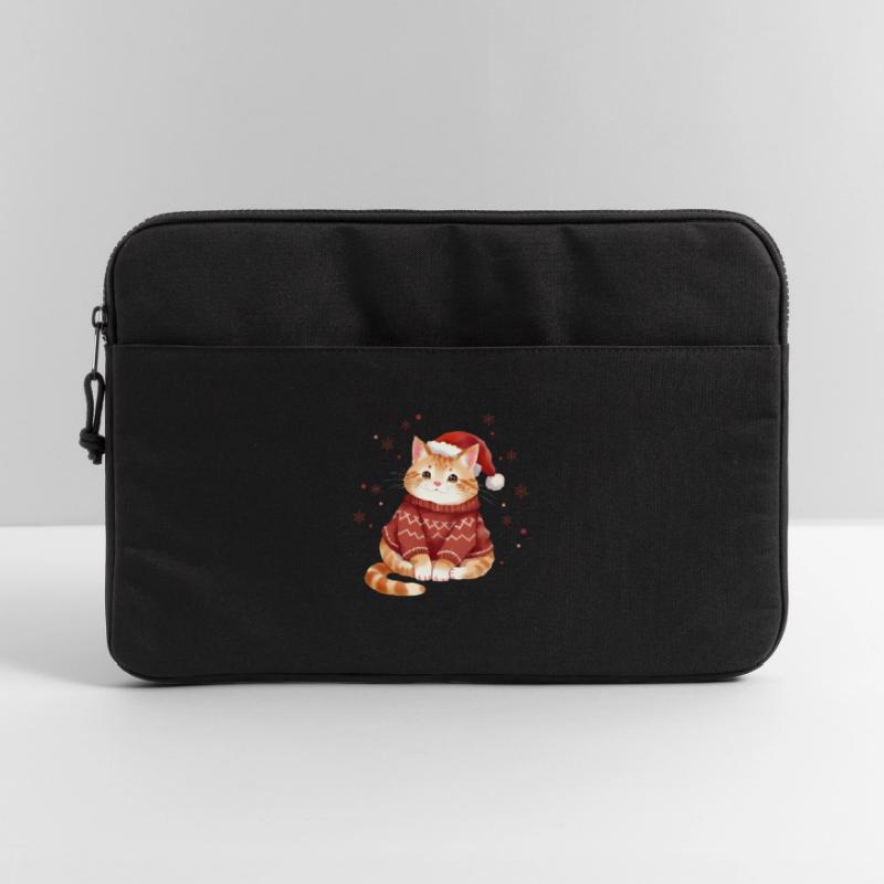 Conception de pull de Noël chat confortable Sacoche pour ordinateur portable 15 pouces