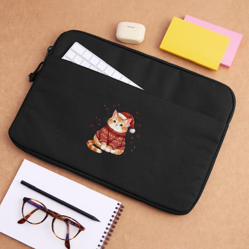 Conception de pull de Noël chat confortable Sacoche pour ordinateur portable 15 pouces