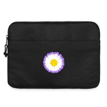 Lila Daisy Bloom mit gelbem Kern - Laptoptasche 15" - Schwarz - Vorne