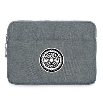 Mountain Bike - Round Thing Bike Logo Design - Laptop bag 15" - heather grey - Front