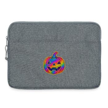 Regenbogen Glitzer Kürbis - Laptoptasche 15" - Grau meliert - Vorne
