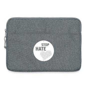 Arrêtez la haine - Sacoche pour ordinateur portable 15 pouces - gris chiné - Devant