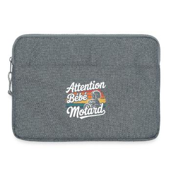 Attention Baby Biker - Laptop bag 15" - heather grey - Front