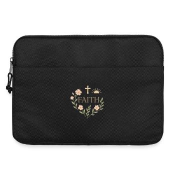 Glaube Blütenkranz Design - Laptoptasche 15" - Schwarz - Vorne
