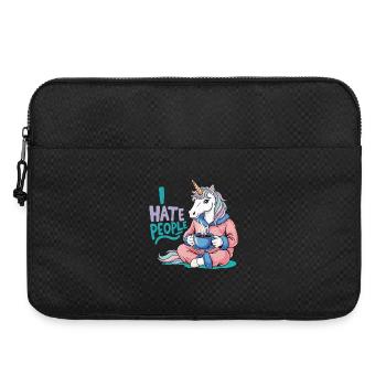 Licorne Café Matin Grouch Drôle Introverti - Sacoche pour ordinateur portable 15 pouces - noir - Devant