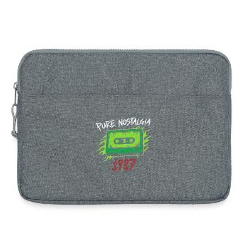 Cassette vintage 1987 Cadeau d’anniversaire 38e - Sacoche pour ordinateur portable 15 pouces - gris chiné - Devant