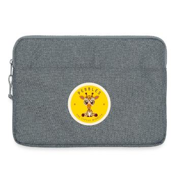 Süsse Giraffe in Stempelmotiv, Zootier Safari Tier - Laptoptasche 15" - Grau meliert - Vorne