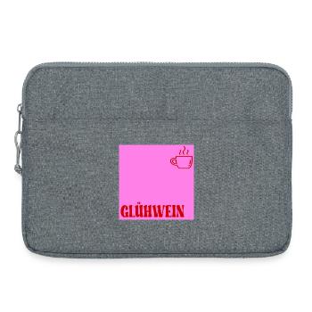 Vin chaud Noël - Sacoche pour ordinateur portable 15 pouces - gris chiné - Devant