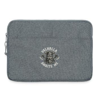 Valhalla Awaits Me Wikinger Odin Thor Krieger - Laptoptasche 15" - Grau meliert - Vorne