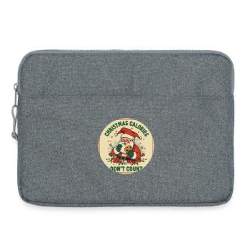 Christmas No Counting Calories - Laptop bag 15" - heather grey - Front