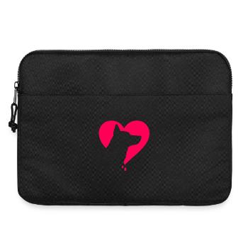  German dog Heart Pink - Laptoptasche 15" - Schwarz - Vorne