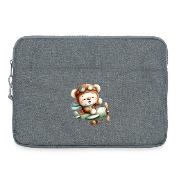 Aviator Teddy - Laptop bag 15" - heather grey - Front