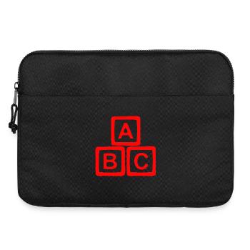 Conception contrastée de bloc ABC - Sacoche pour ordinateur portable 15 pouces - noir - Devant