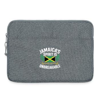 Jamaica’s Spirit Unbreakable, Jamaïque - Sacoche pour ordinateur portable 15 pouces - gris chiné - Devant