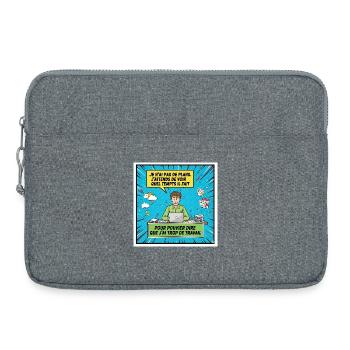 Prokrastination und Überarbeitung BD - Laptoptasche 15" - Grau meliert - Vorne