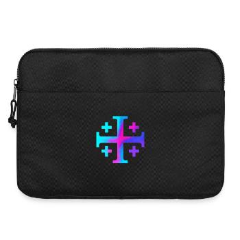 Kairos Cross (Jerusalem Cross) – Starry Sky - Laptop bag 15" - black - Front
