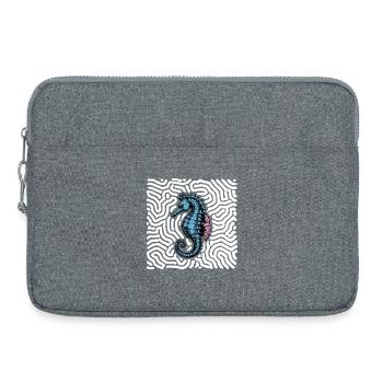 Sea horse - Laptop bag 15" - heather grey - Front