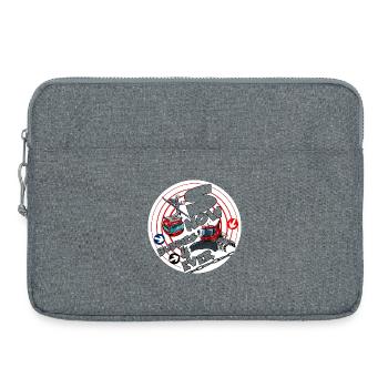 Nr. 1423-snow_buddies_rood - Laptoptasche 15" - Grau meliert - Vorne