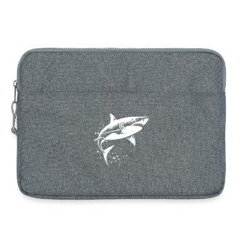 Hai Raubfisch Ozean Raubtier - Laptoptasche 15" - Grau meliert - Vorne