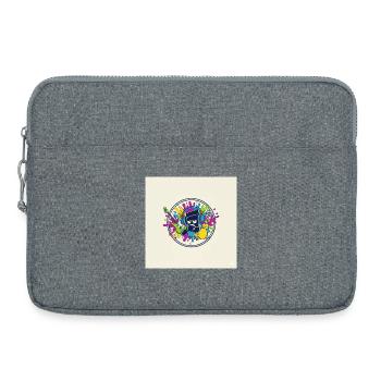 Buntes Cartoon-Musik-Logo - Laptoptasche 15" - Grau meliert - Vorne
