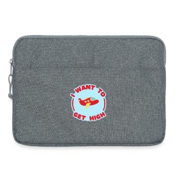 I WANT TO GET HIGH - Laptop bag 15" - heather grey - Front
