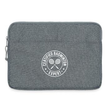 Badminton Badminton Cadeau pour joueur de badminton - Sacoche pour ordinateur portable 15 pouces - gris chiné - Devant