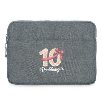 Fille du 10e anniversaire | Plaisir à deux chiffres - Sacoche pour ordinateur portable 15 pouces - gris chiné - Devant