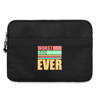 Worst Dad Ever Lustig Sarkastisch Vatertag Papa - Laptoptasche 15" - Schwarz - Vorne