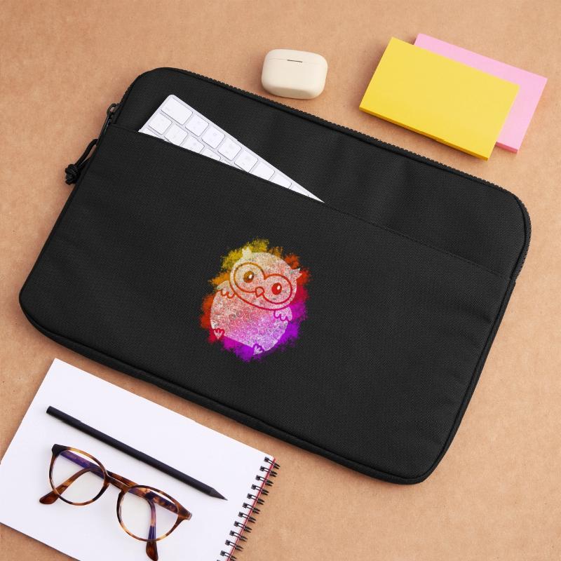Zentangle Eule Laptoptasche 15"