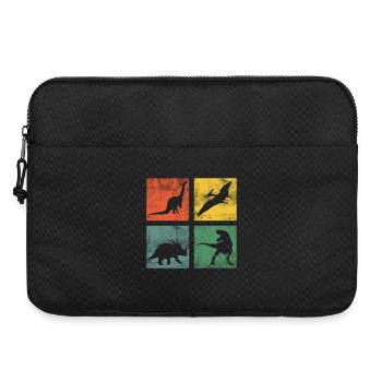 Dinosaure Dino Dinos Tyrannosaurus Triceratops - Sacoche pour ordinateur portable 15 pouces - noir - Devant