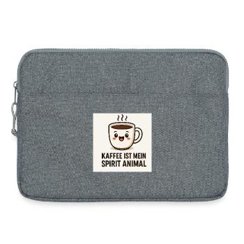 Coffee is my spirit animal - Laptop bag 15" - heather grey - Front