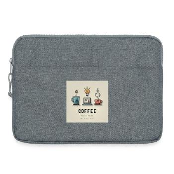 Kaffee Code Design - Laptoptasche 15" - Grau meliert - Vorne