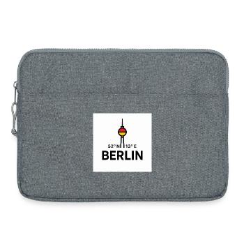 Illustration des coordonnées de la tour de télévision de Berlin - Sacoche pour ordinateur portable 15 pouces - gris chiné - Devant
