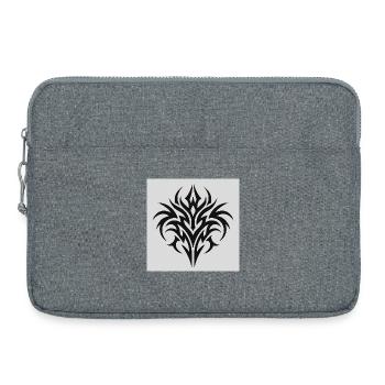 Tribal Ornament Siegel - Laptoptasche 15" - Grau meliert - Vorne