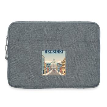 Helsinki Tram to Senate Square - Laptop bag 15" - heather grey - Front