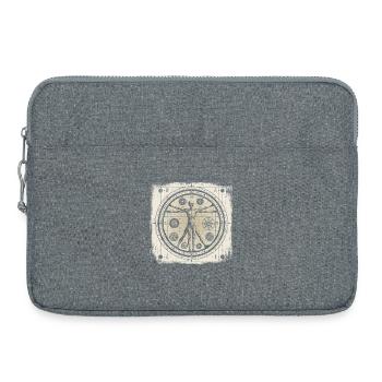 UFO Ancient Alien Geometry Human Design Shirt - Laptop bag 15" - heather grey - Front